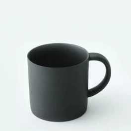 円柱マグカップ 黒練